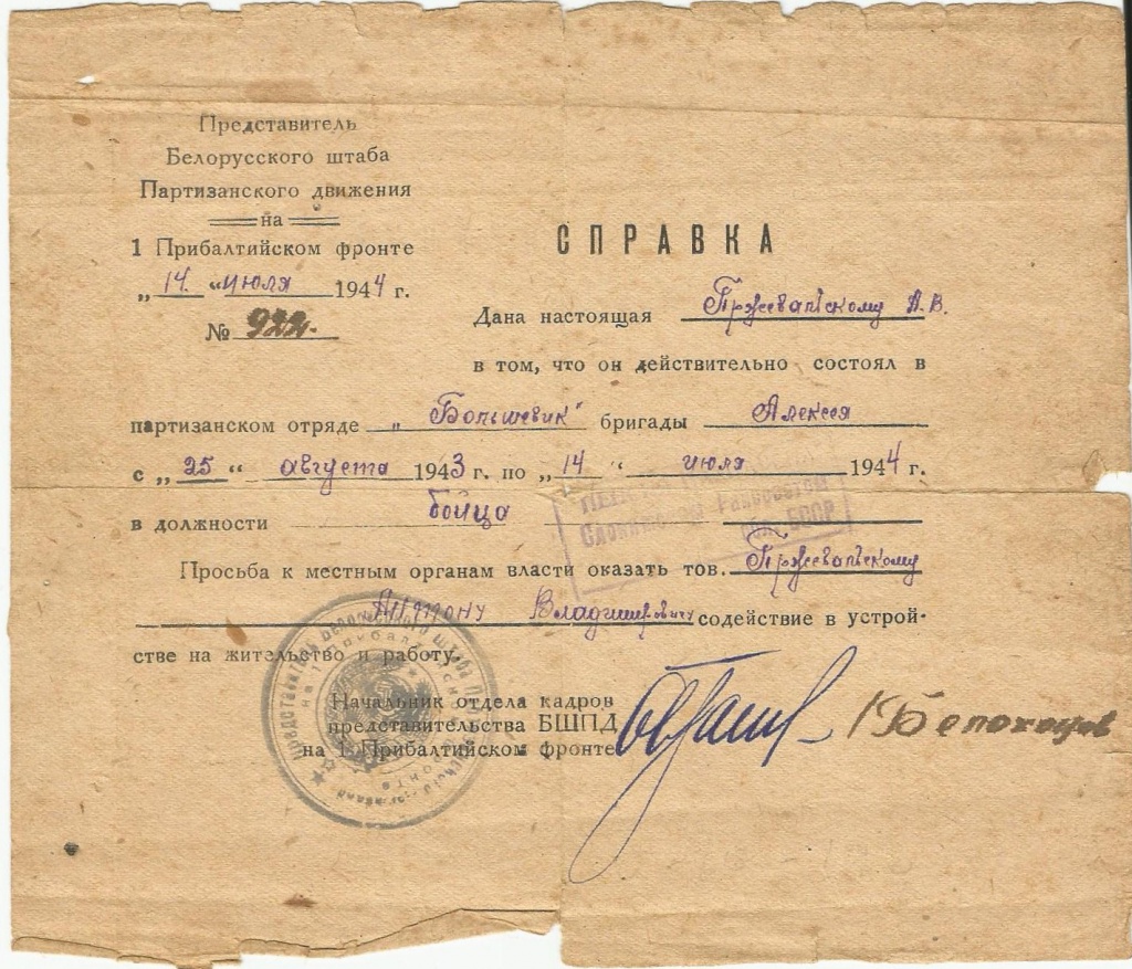 Партизан отряда Алексея